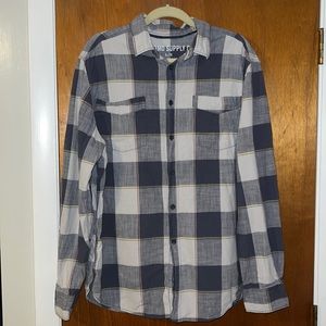 Men’s Plaid Long Sleeve Button Down Shirt